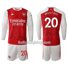Arsenal Shkodran Mustafi 20 Børn Hjemme Fodboldsæt 2020-21 L/S (+ Korte bukser)